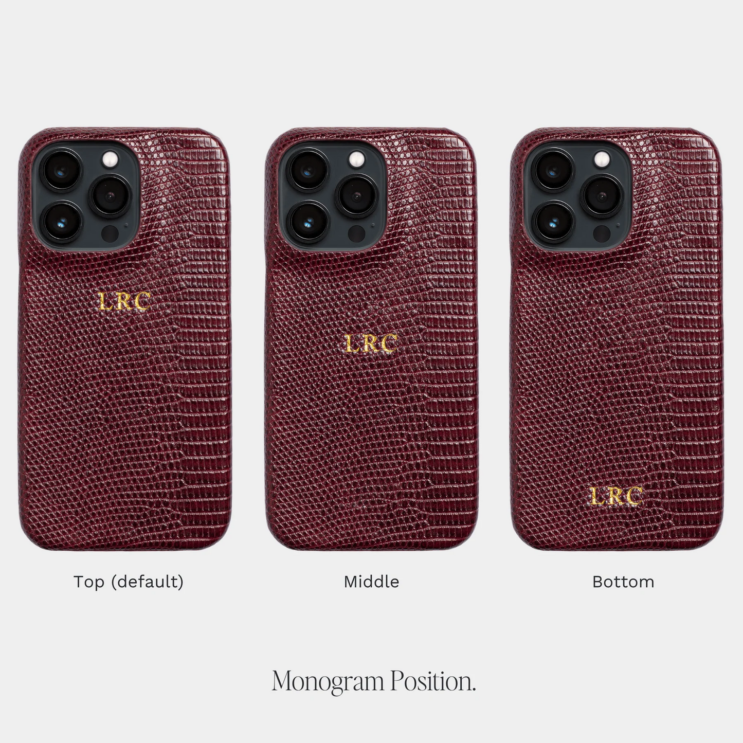 Lizzard Velvet Wine — Funda de Piel Personalizada