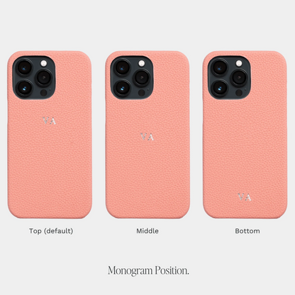 Pebble Coral Hum — Funda de Piel Personalizada