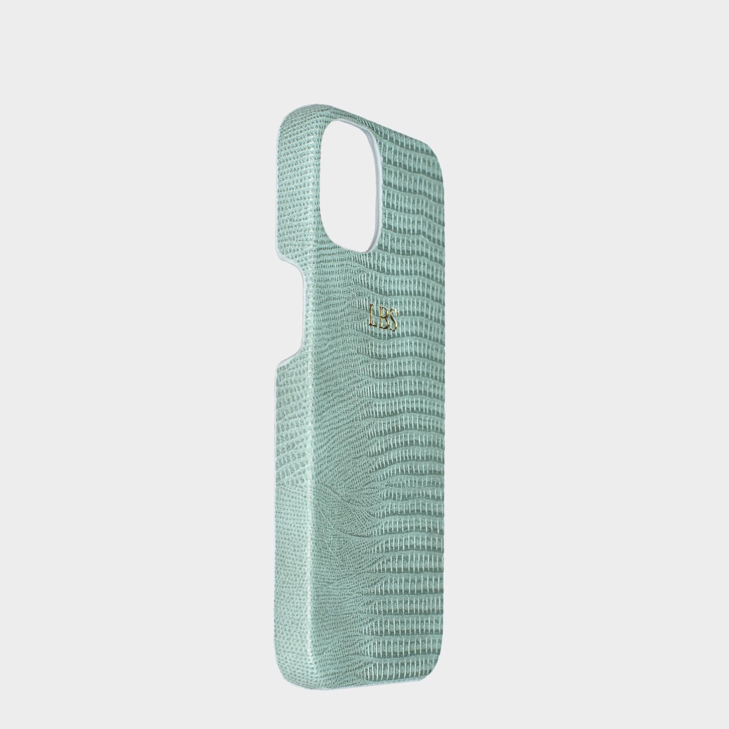 Lizzard Mint Static — Funda de Piel Personalizada