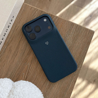 Pebble Deep Cobalt — Funda de Piel Personalizada