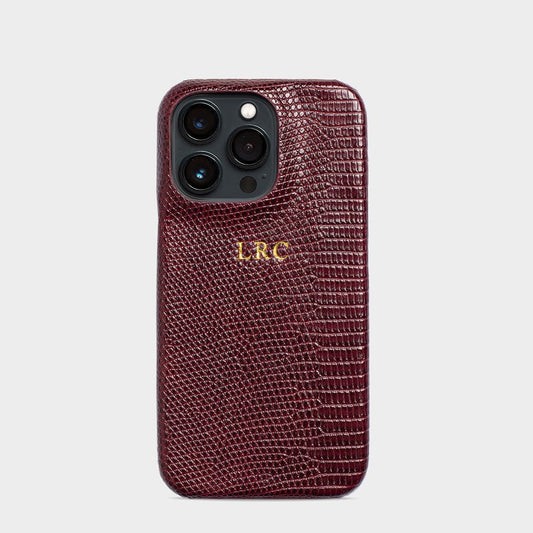 Lizzard Velvet Wine — Funda de Piel Personalizada