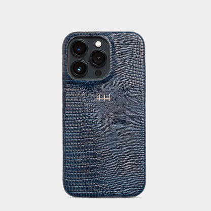 Lizzard Deep Cobalt — Funda de Piel Personalizada